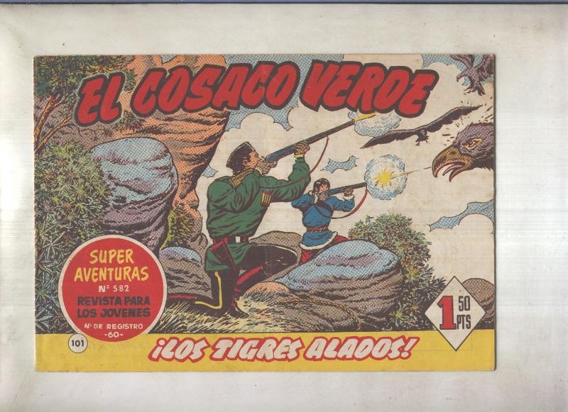 El Cosaco Verde original numero 101: Los tigres alados (numerado 1 en trasera)