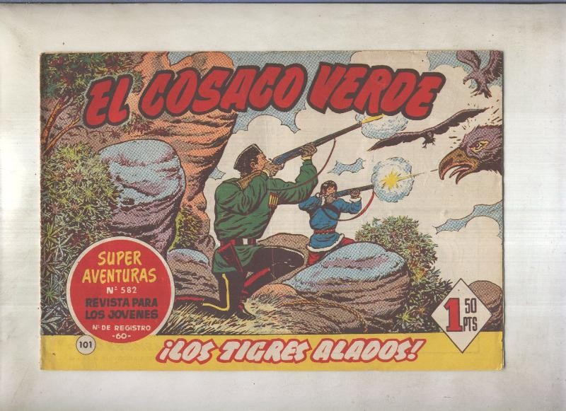 El Cosaco Verde original numero 101: Los tigres alados (numerado 2 en trasera)