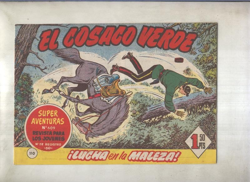 El Cosaco Verde original numero 110: Lucha en la maleza (numerado 1 en trasera)