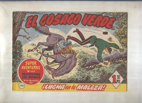 El Cosaco Verde original numero 110: Lucha en la maleza (numerado 2 en trasera)