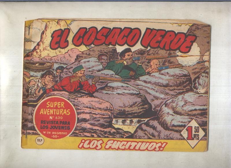 El Cosaco Verde original numero 117: Los fugitivos (numerada 2 en trasera)