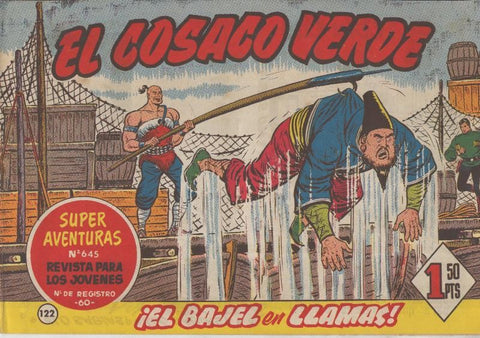 El Cosaco Verde original numero 122: El bajel en llamas