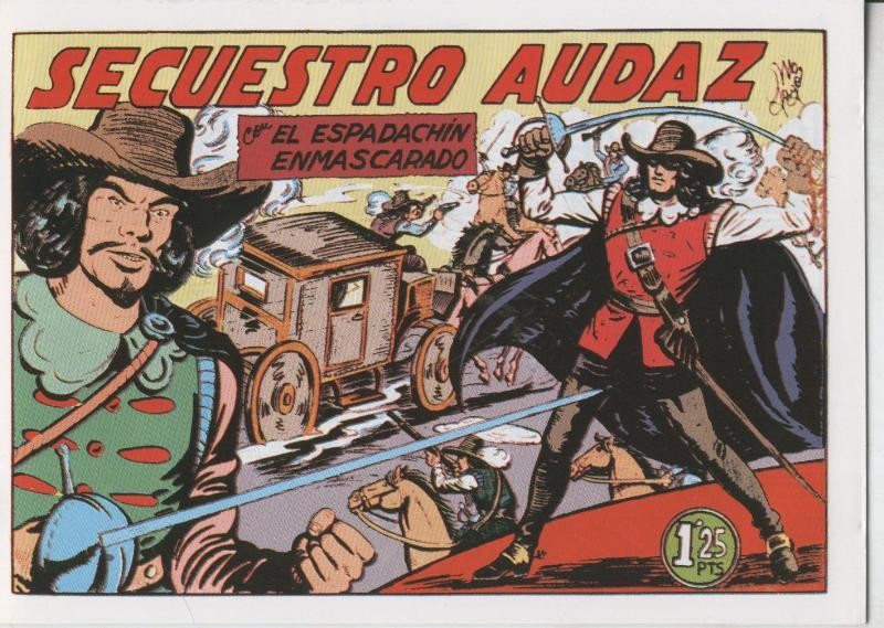 El Espadachin Enmascarado facsimil numero 017: Secuestro audaz