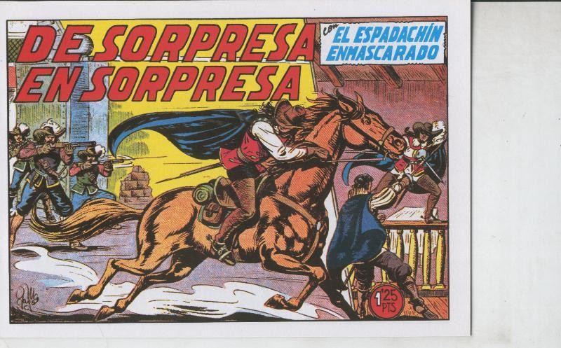 El Espadachin Enmascarado facsimil numero 034: De sorpresa en sorpresa