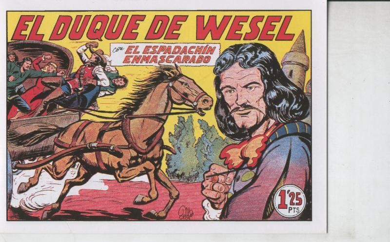 El Espadachin Enmascarado facsimil numero 047: El duque de Wesel