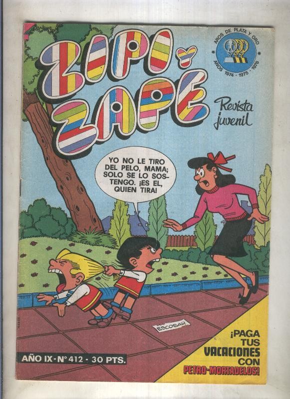 Zipi y Zape semanal numero 412 (numerado 2 en trasera)