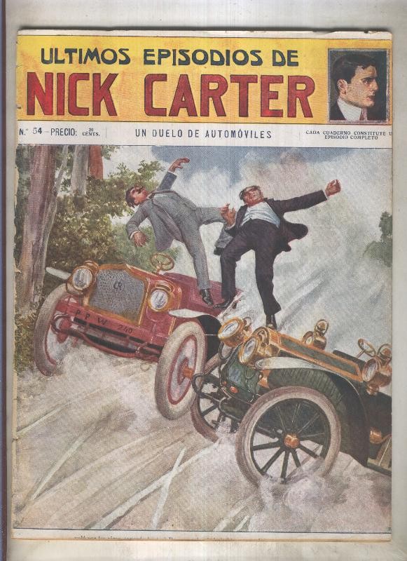 Ultimos episodios de Nick Carter numero 054: Un duelo de automoviles