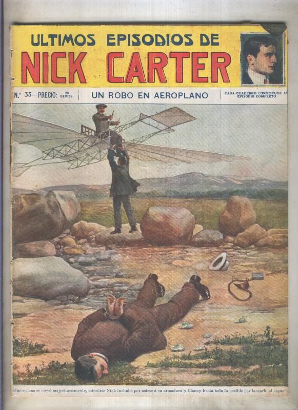 Ultimos episodios de Nick Carter numero 033: Un robo en aeroplano