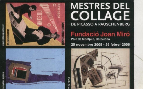 Postal 004295: Publicitaria Exposicion Mestres del Collage en Fundacion Joan Miro de Barcelona