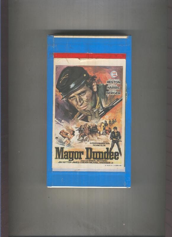 Video VHS. Mayor Dundee con Charlton Heston y Richard Harris