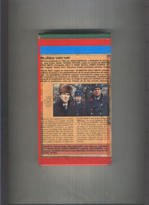 Video VHS. Gorky Park con Lee Marvin