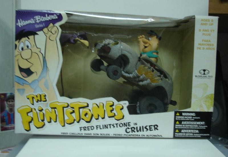 Figura The Flintstones: Pedro Picapiedra con troncomovil