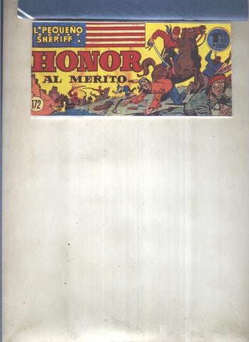 El Pequeño Sheriff facsimil numero 172: Honor al merito