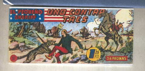 El Pequeño Sheriff facsimil numero 037: Uno contra tres