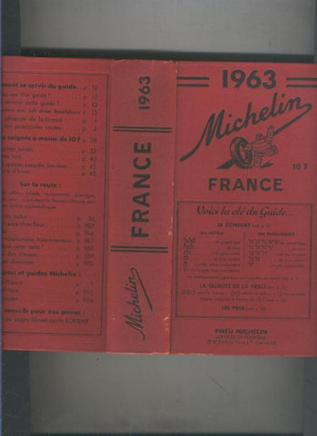 Guia Michelin France 1963