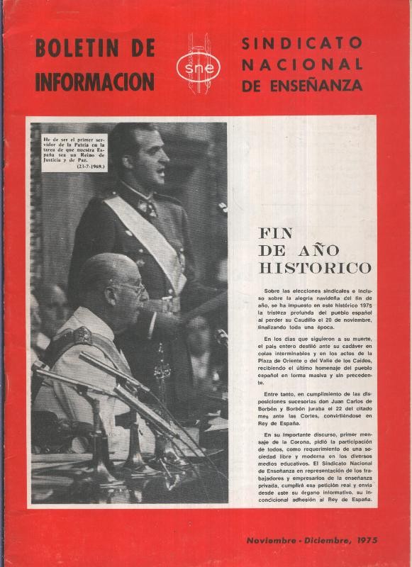 Boletin de Informacion sindicato nacional de enseñanza