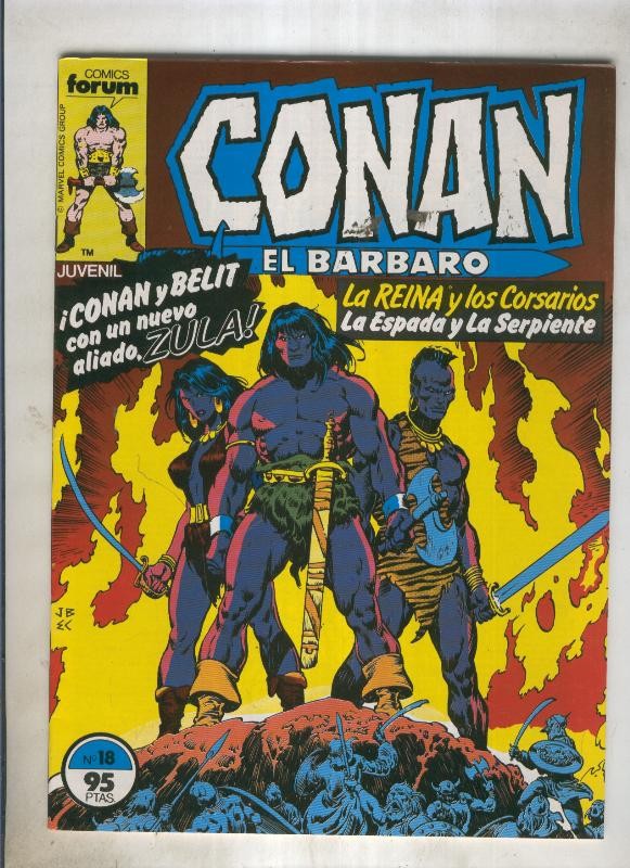 Conan el Barbaro primera edicion numero 018 (numerado 2 en trasera)