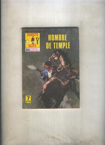 Indomito oeste numero 037: Hombre de temple (numerado 1 en trasera)
