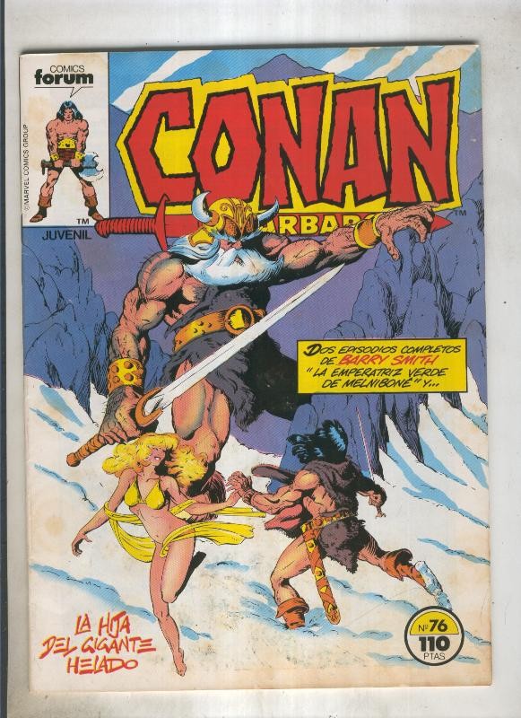 Conan el Barbaro primera edicion numero 076 (numerado 2 en trasera)