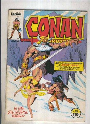 Conan el Barbaro primera edicion numero 076 (numerado 3 en trasera)