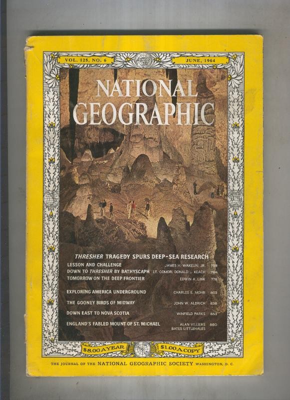 National geographic 1964 june: Thresher tragedy spurs deep-sea research 