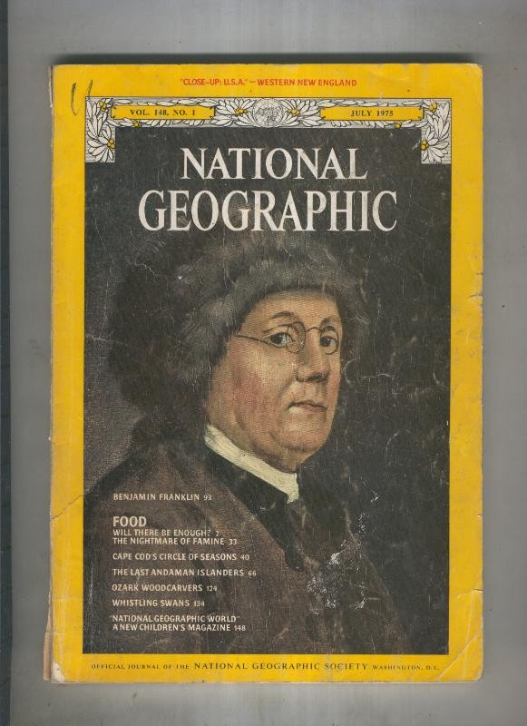 National geographic 1975 July: Benjamin franklin 