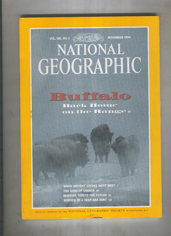 National geographic 1994 november Buffalo back home on the range