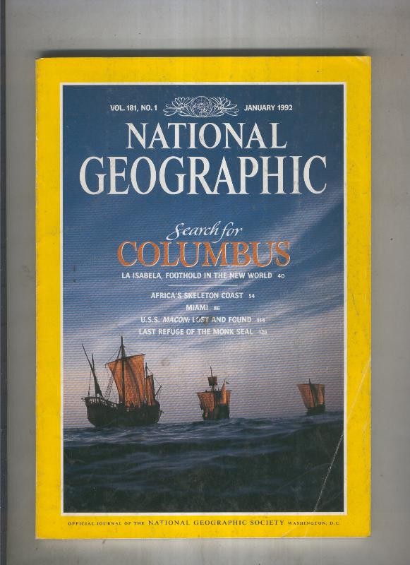 National geographic 1992 january: Search for columbus 
