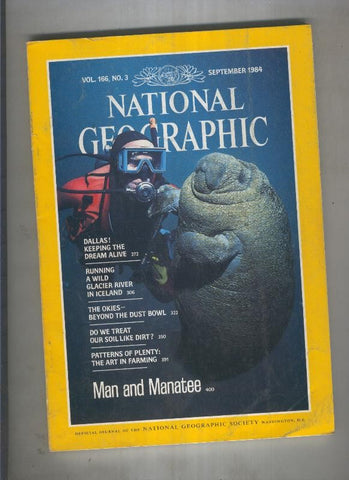 National geographic 1984 september:Man and manatee