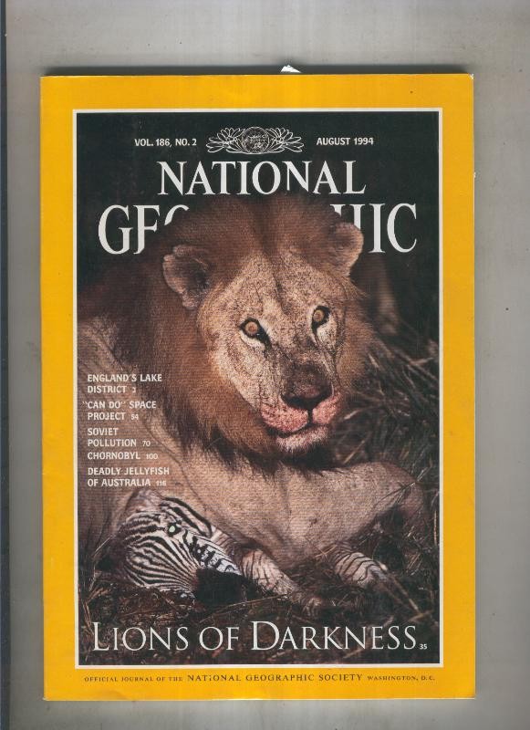 National geographic 1994 august: lions of darkness