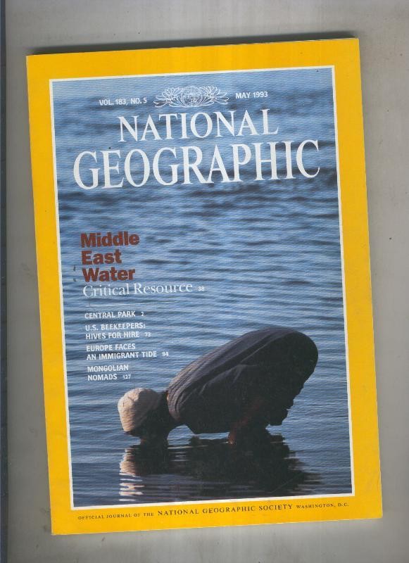 National geographic 1993 may :Middle east water critical resource