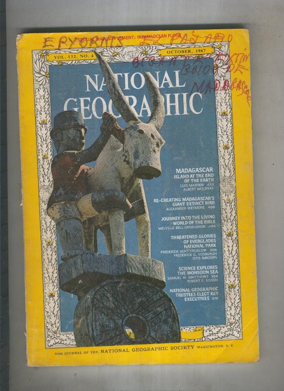 National geographic 1967 october: Madasgascar island at the end of the earth