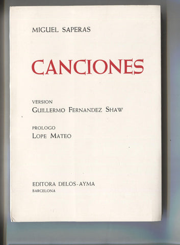 Canciones de Miguel Saperas