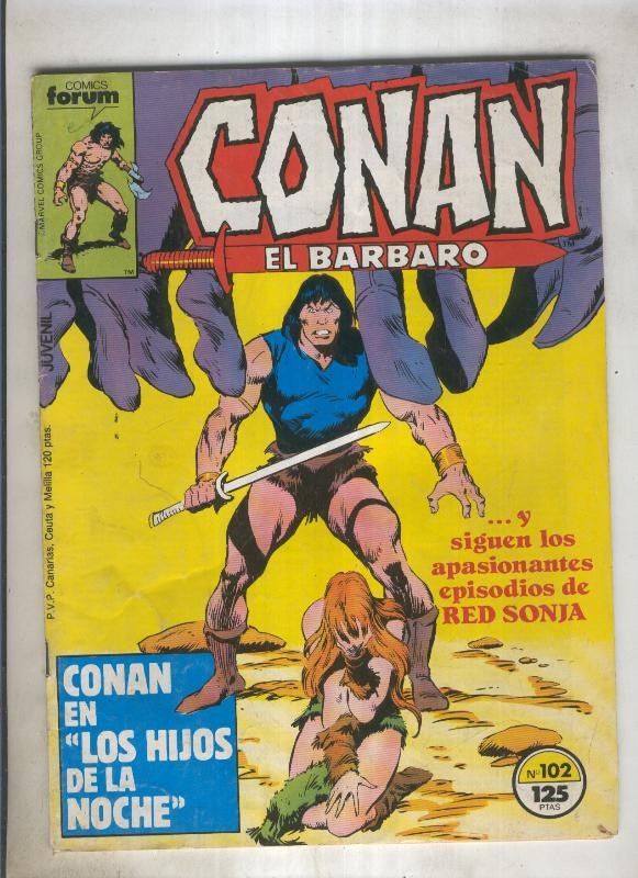 Conan el Barbaro primera edicion numero 102 (numerado 2 en trasera)