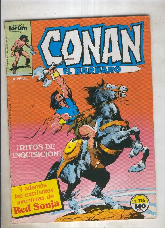 Conan el Barbaro primera edicion numero 116 (numerado 1 en trasera)