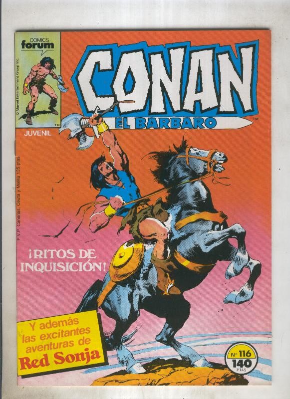 Conan el Barbaro primera edicion numero 116 (numerado 7 en trasera)