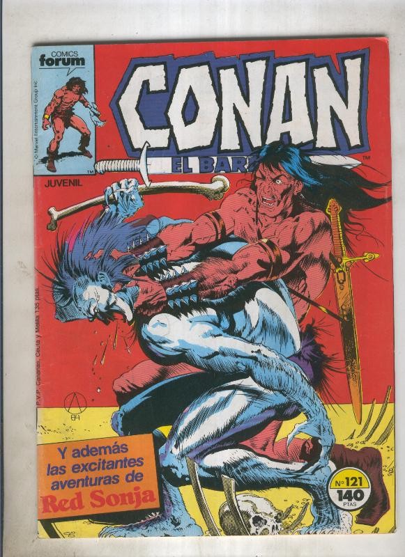 Conan el Barbaro primera edicion numero 121 (numerado 1 en trasera)