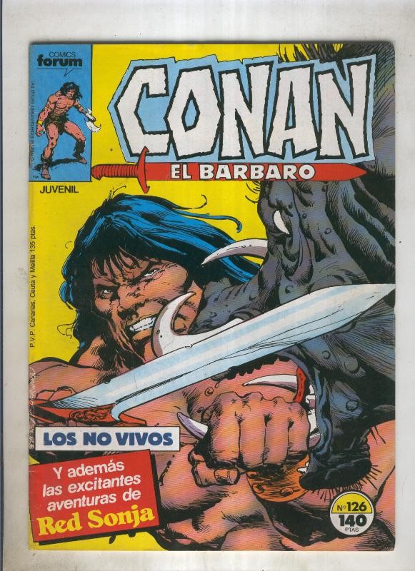 Conan el Barbaro primera edicion numero 126 (numerado 1 en trasera)