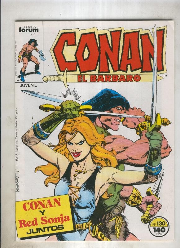 Conan el Barbaro primera edicion numero 130 (numerado 1 en trasera)