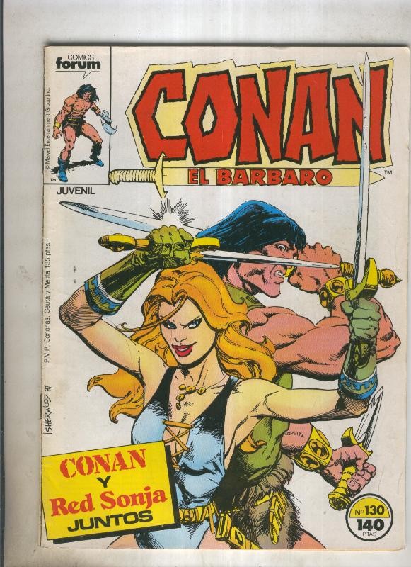 Conan el Barbaro primera edicion numero 130 (numerado 4 en trasera)