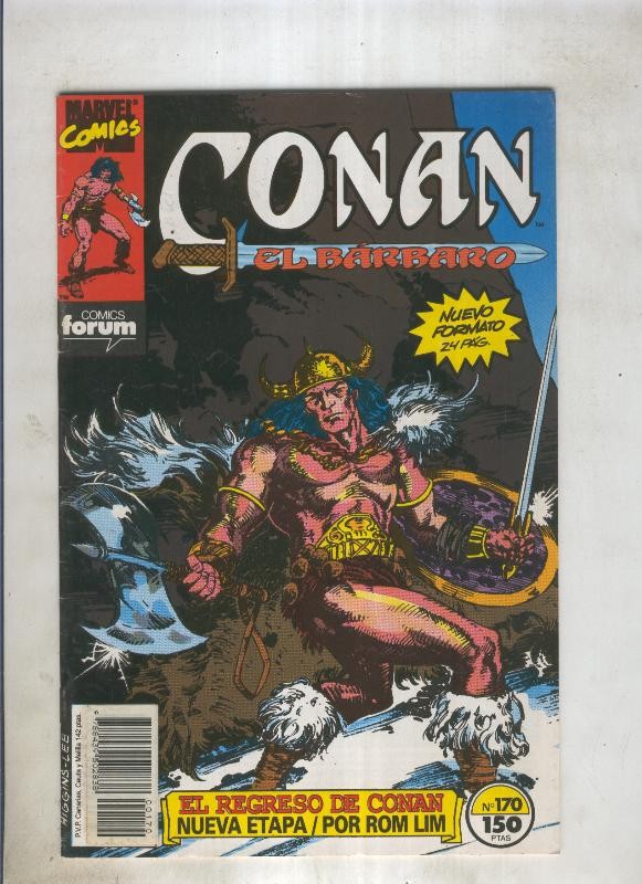 Conan el Barbaro primera edicion numero 170 (numerado 2 en trasera)