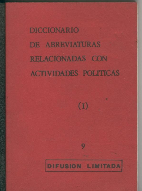 Diccionario de abreviaturas relacionadas con actividades politicas