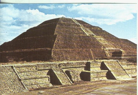 Postal 000725: Arte Precolombino: Piramide del sol-Mexico