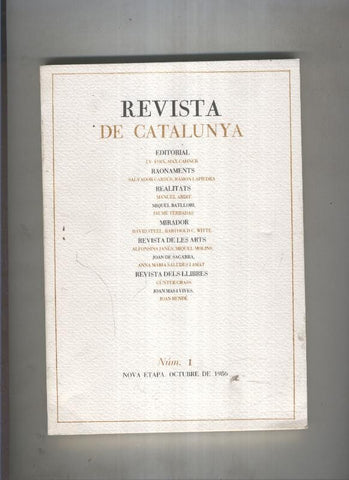Revista de catalunya numero 001 
