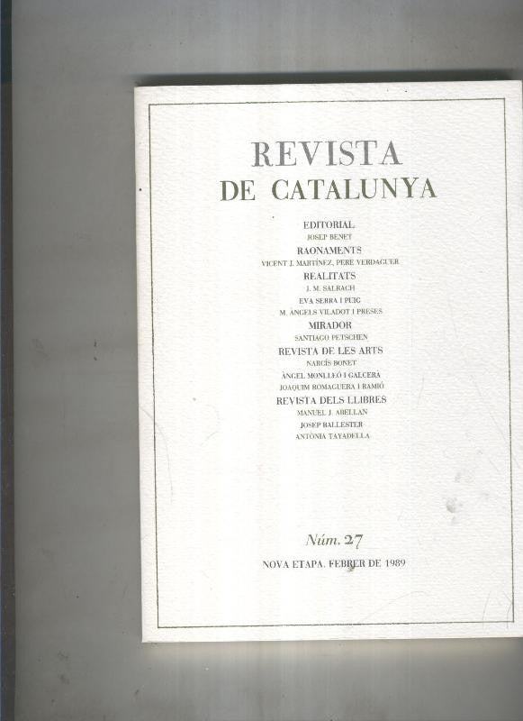 Revista de catalunya numero 27