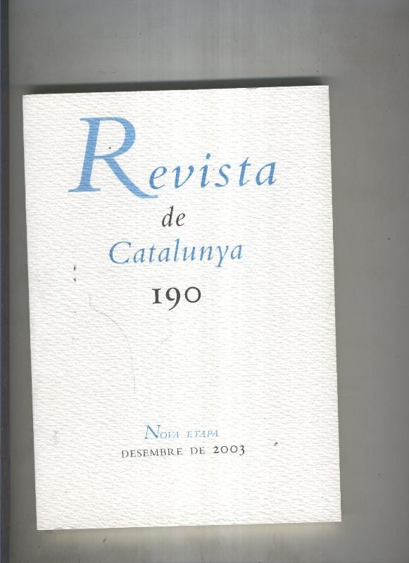 Revista de catalunya numero 190