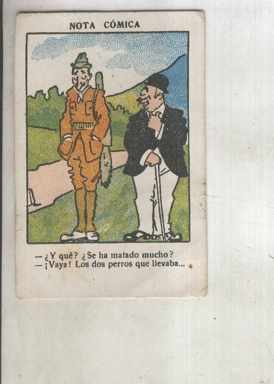 Cromo Chocolate Mundial titulado: Nota Comica