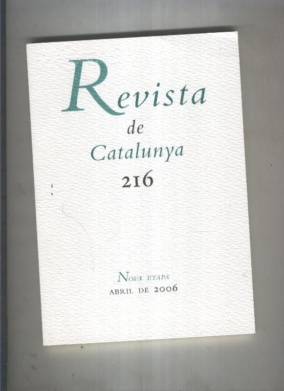 Revista de catalunya numero 216