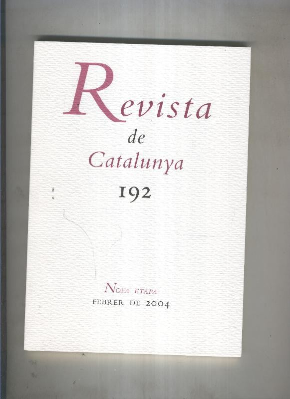 Revista de catalunya numero 192