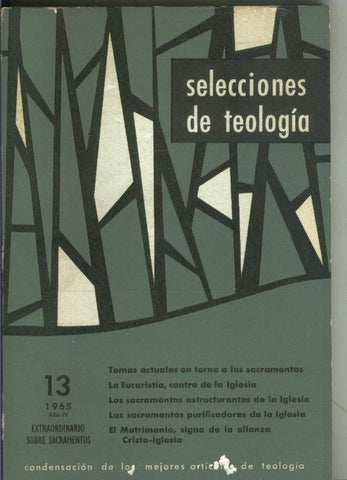 Selecciones de Teologia numero 13